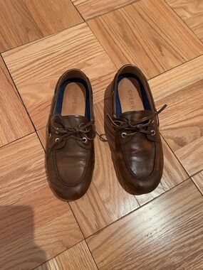 Sperry Brown Leather Lace-Up Boat Shoes